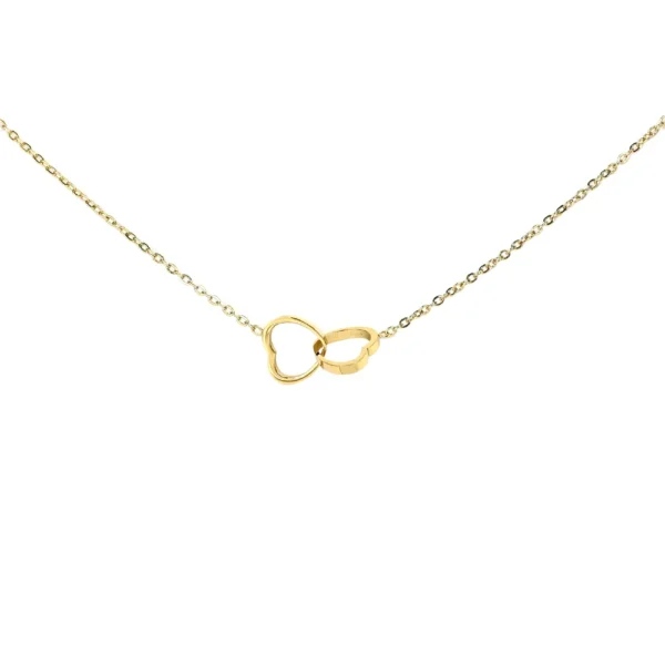 Sweet Golden Entangled Heart Necklace. Find Trendy Necklaces Online at Cutefunnystuff.com Toronto Ontario Canada