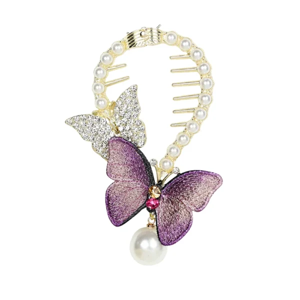 Adorable Purple Butterfly Clasp Hair Clip. Trendy Hair Accessories for sale Toronto Ontario Canada. Shop Online at CutefunnyStuff.com