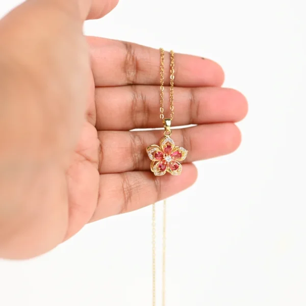 Red Flower Necklace Trendy Necklace that actually moves! shop now at cutefunnystuff.com Toronto Ontario Canada