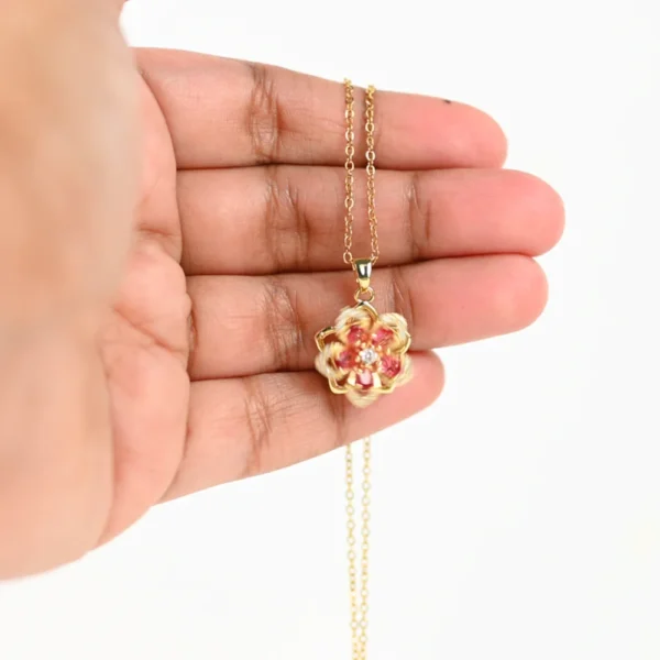 Red Flower Necklace Trendy Necklace that actually moves! shop now at cutefunnystuff.com Toronto Ontario Canada