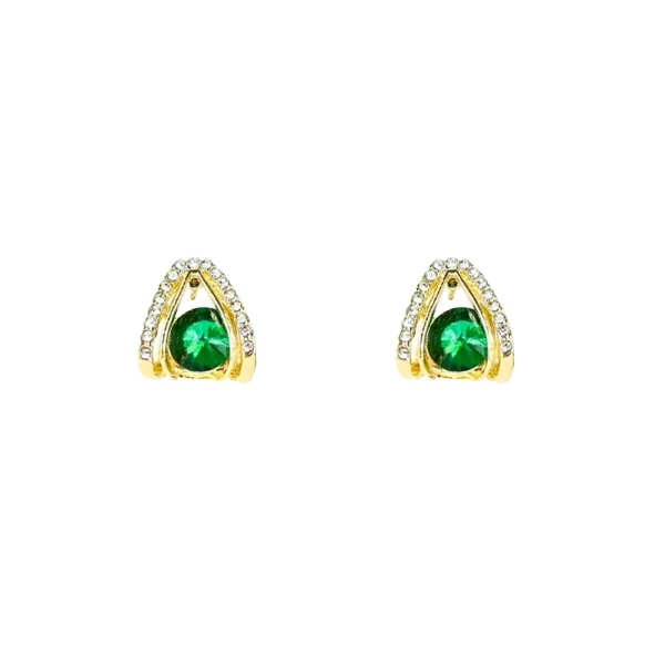 Beautiful Green Crystal Stone Stud Earrings for sale! Shop Online for cute stud earrings at Cutefunnystuff.com Hot selling products. Cute Funny Products, Gift shop online. Toronto Ontario Canada