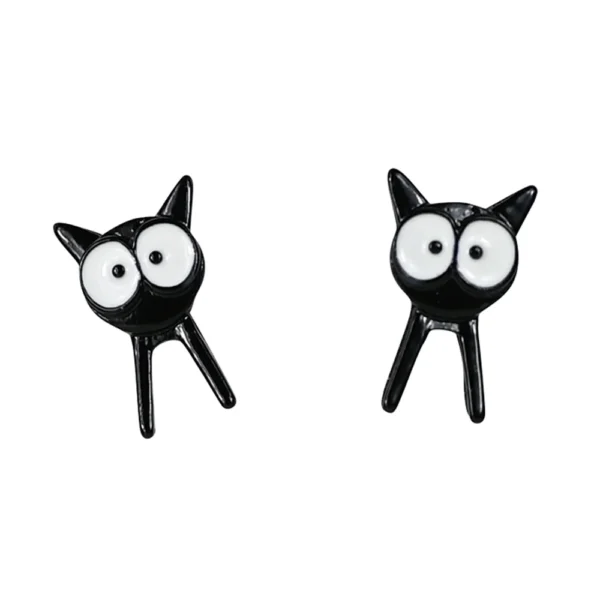 Hilarious 3D Cat earrings! Front and Back Earrings. 3D Double Sided Cat Stud Earrings. Black Cat Earrings. Cartoon Black Cat Earrings. Funny Earrings for sale! Shop Online for cute stud earrings at Cutefunnystuff.com Hot selling products. Cute Funny Products, Gift shop online. Toronto Ontario Canada