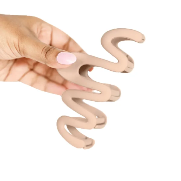 cute adorable deep beige squiggle hair clip trendy hair accessories Toronto Ontario Canada