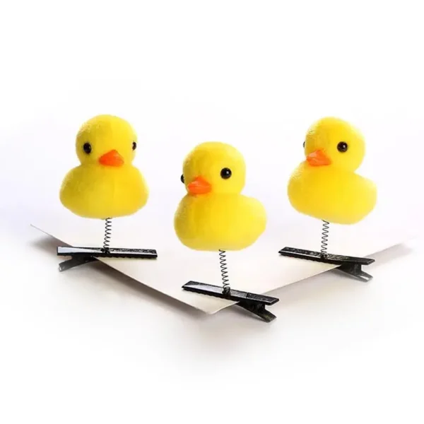 Funny yellow duck Clips. funny hair accessories. Toronto Ontario Canada