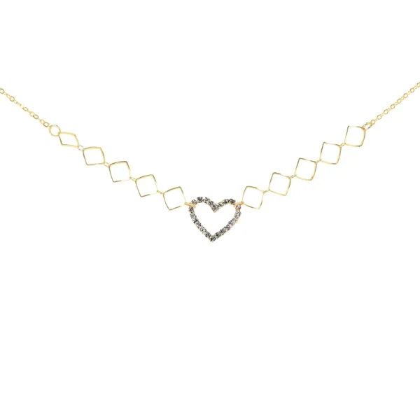 Sweet heart necklace with a trendy chain! Shop Online at cutefunnystuff.com