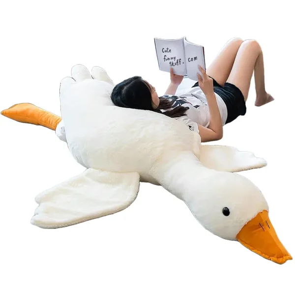 Huge Jumbo Sized Stuffed White Goose. Toy for all ages! Shop Online Toronto Canada! Cute Funny Stuff.com